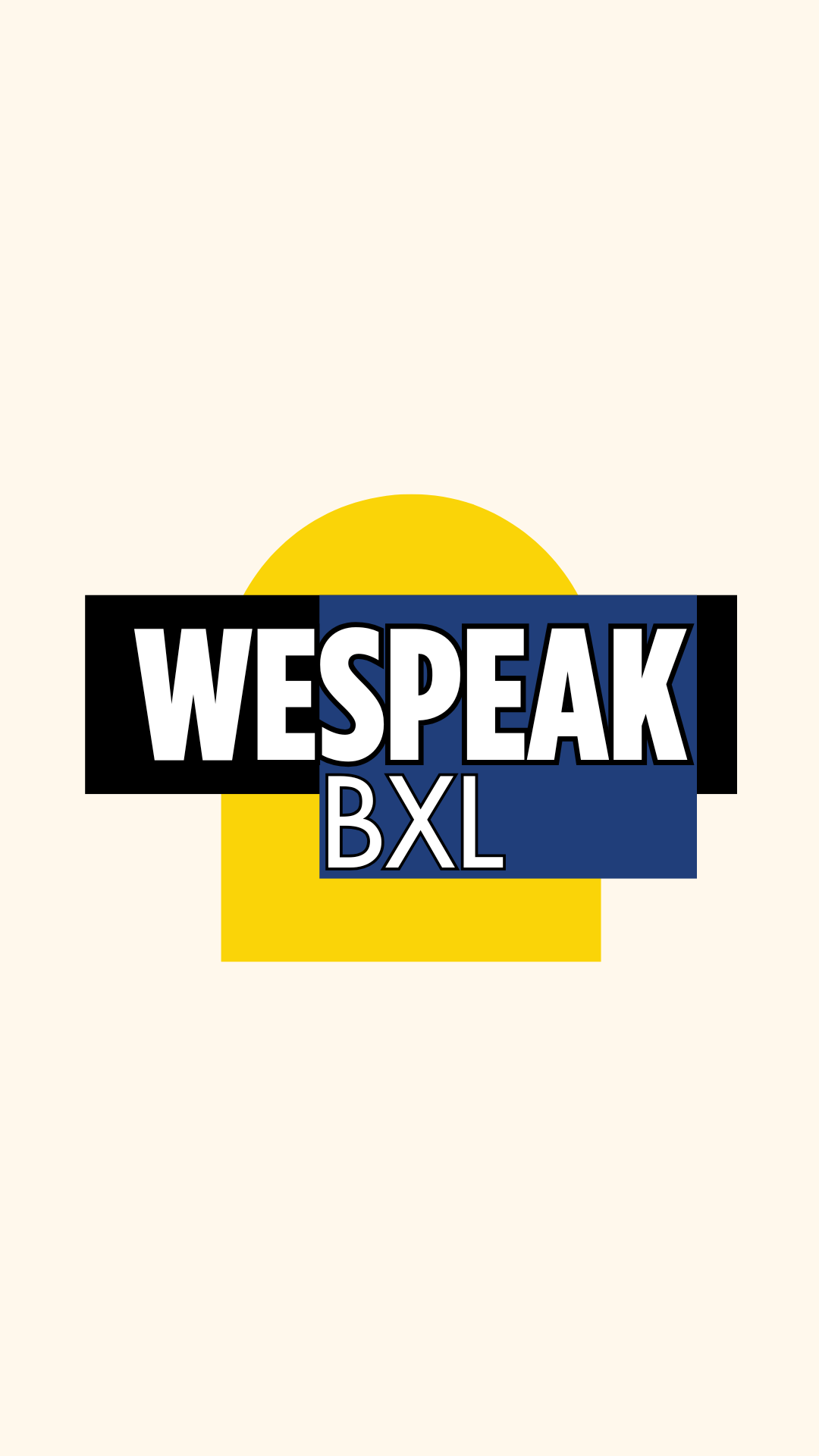 WeSpeakBXL logo supplied by Michele Calamaio